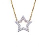 18ct Yellow Gold Diamond Open Star Necklace