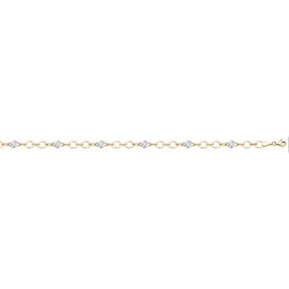 9K Yellow Gold Cubic Zirconia Set Neclace