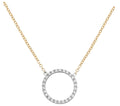 9ct Yellow Gold Cubic Zirconia Circle Necklace