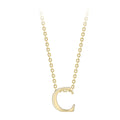 9K Yellow Gold Plain 'C' Initial Pendant