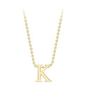 9K Yellow Gold Plain 'K' Initial Pendant