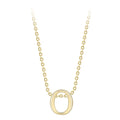 9K Yellow Gold Plain 'O' Initial Pendant