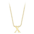 9K Yellow Gold Plain 'X' Initial Pendant