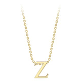 9K Yellow Gold Plain 'Z' Initial Pendant