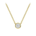 18K Yellow Gold 0.08ct Diamond Necklace 18"