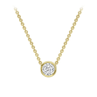 18K Yellow Gold 0.08ct Diamond Necklace 18"