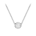 18K White Gold 0.14ct Diamond Necklace 18"