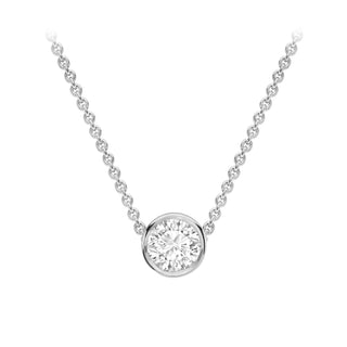 18K White Gold 0.14ct Diamond Necklace 18"