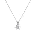 Sterling Silver Cubic Zirconia Snowflake Pendant