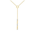 9K 2-Colour Twist Bar Adjustable Necklace