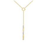9K 2-Colour Twist Bar Adjustable Necklace