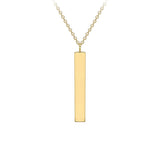 9K Yellow Gold Vertical Bar Adjustable Necklace