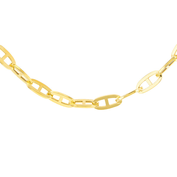 9K Yellow Gold Medium Square Rambo Chain