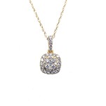 18ct Yellow Gold Diamond Cluster Necklace