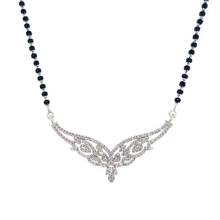 18K White Gold 0.73ct Diamond Mangalsutra Necklace