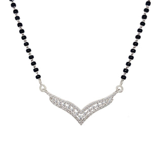 18K White Gold 0.56ct Diamond Mangalsutra Necklace