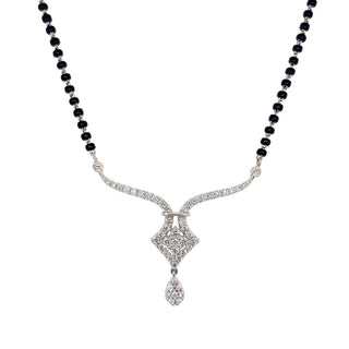 18K White Gold 0.84ct Diamond Mangalsutra Necklace