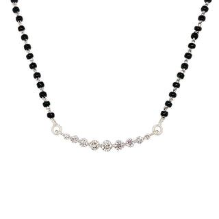 18K White Gold 0.43ct Diamond Mangalsutra Necklace