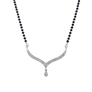 18K White Gold 0.37ct Diamond Mangalsutra Necklace