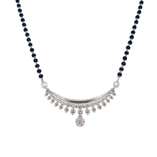 18K White Gold 0.76ct Diamond Mangalsutra Necklace