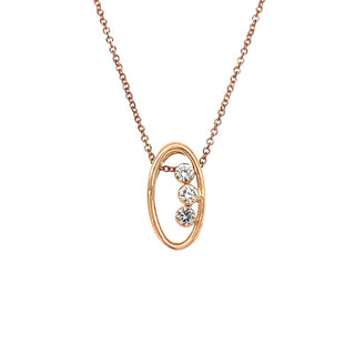 18K Rose Gold 0.20ct Diamond Pendant