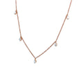 18K Rose Gold 0.39ct Diamond Charm Necklace