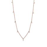 18K Rose Gold 0.39ct Diamond Charm Necklace