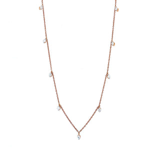 18K Rose Gold 0.39ct Diamond Charm Necklace