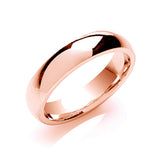 5mm Court Shape Wedding Band 18ct Rose