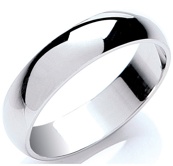 5mm Premium D-shape Platinum L