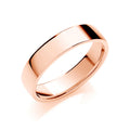 5mm Soft Court Shape Wedding Band 18ct Rose