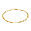 9K Yellow Gold 4.1mm Curb Chain Bracelet 7.5"