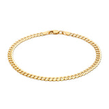 9K Yellow Gold 4.1mm Curb Chain Bracelet 7.5"