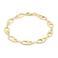 9K Yellow Gold Flat Anchor Link Bracelet 7.5"
