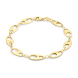 9K Yellow Gold Flat Anchor Link Bracelet 7.5"