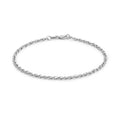 9K White Gold 2mm Prince of Wales Bracelet 7"
