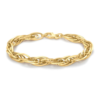 9K Yellow Gold 7.5mm Prince of Wales Chain Bracelet 7.5"
