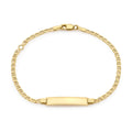 9K Yellow Gold Rambo Chain ID Bracelet 6"-7"