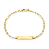 9K Yellow Gold Rambo Chain ID Bracelet 6"-7"