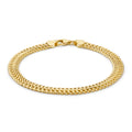 9K Yellow Gold Figure 8 Curb Bracelet 7.5"