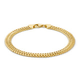 9K Yellow Gold Figure 8 Curb Bracelet 7.5"