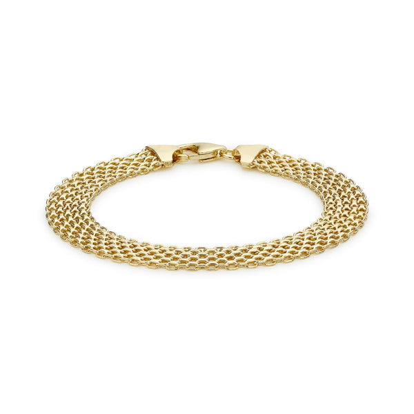 9K Yellow Gold 9mm Bismark Bracelet 7.5"