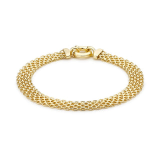 9K Yellow Gold 7mm Bismark Bracelet 7.5"