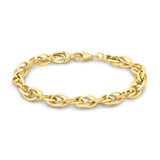 9K Yellow Gold 7.15mm Prince of Wales Chain Bracelet 7.5"