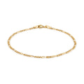 9K Yellow Gold 2mm Figaro Anklet 10"