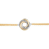 9ct Yellow and White Gold Ring Bracelet