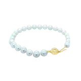 9K Yellow Gold Pearl Bracelet /7.5''