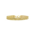 9K Yellow Gold Diamond Cut Curb Spiga Bracelet 7"