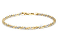 9ct 2 Colour Twist Chain Bracelet 7"