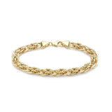 9K Yellow Goold Large-Link Panther Chain Bracelet